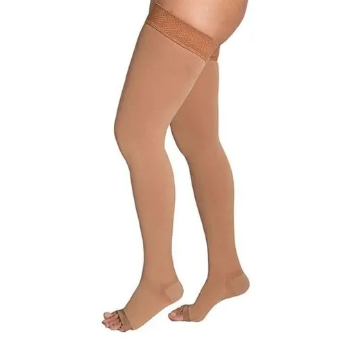 Meia Coxa Venosan Ultraline 4000 - Média Compressão - Aberta - Bege - M