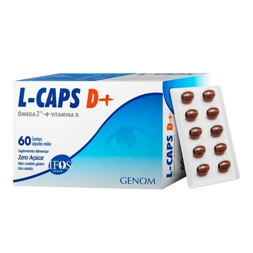 Suplemento Alimentar L-Caps Genom 60 - Suplemento Alimentar L-Caps D+ Genom 60